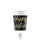 Geburtstag Elegant Happy Birthday Papierbecher 8 Stk 200 ml FSC