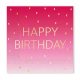 Geburtstag Golden Pink Happy Birthday Serviette 20 Stk 33x33 cm FSC