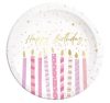 Geburtstag Candles Happy Birthday Pappteller 8 Stk. 23 cm FSC