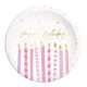 Geburtstag Candles Happy Birthday Pappteller 8 Stk. 23 cm FSC