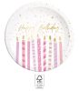 Geburtstag Candles Happy Birthday Pappteller 8 Stk. 23 cm FSC