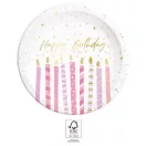 Geburtstag Candles Happy Birthday Pappteller 8 Stk. 23 cm FSC