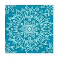 Farbe Petrol White Mandala Serviette 20 Stk, 33x33 cm FSC