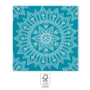 Farbe Petrol White Mandala Serviette 20 Stk, 33x33 cm FSC