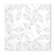 Blume Grey Blatt Serviette 20 Stk 33x33 cm FSC