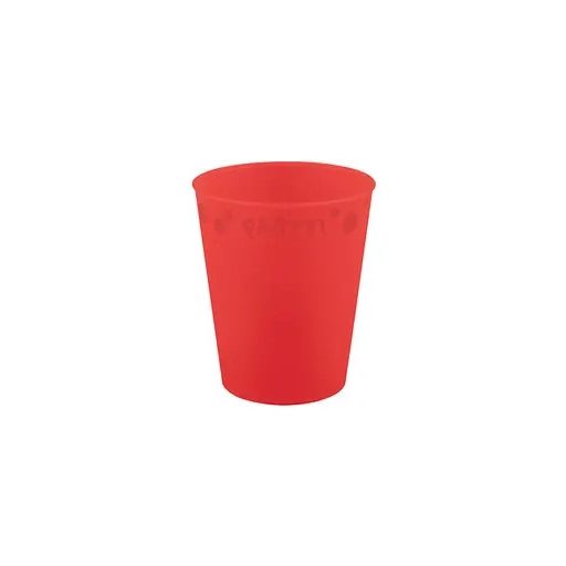 Party Bright Roter Mikro Premium Kunststoffbecher 250 ml