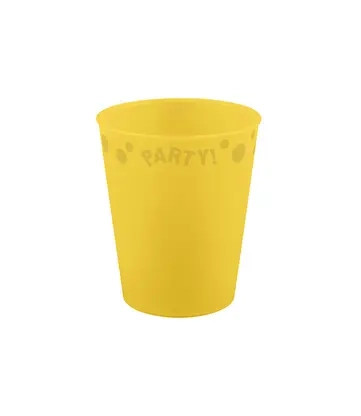 Party Yellow Gelber Mikro-Premium-Kunststoffbecher 250 ml