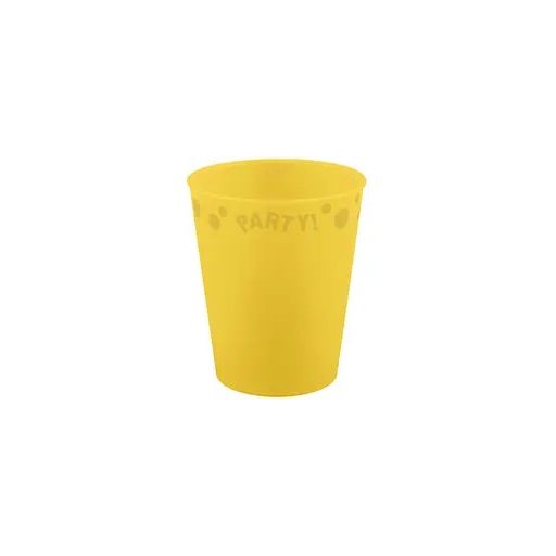 Party Yellow Gelber Mikro-Premium-Kunststoffbecher 250 ml