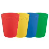   Farbe Mixed Mikro-Premium-Kunststoffbecher-Set 4 Stück 250 ml