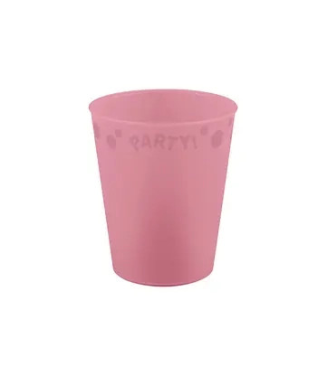 Party Pastel Pink Rose micro Premium Kunststoffbecher 250 ml