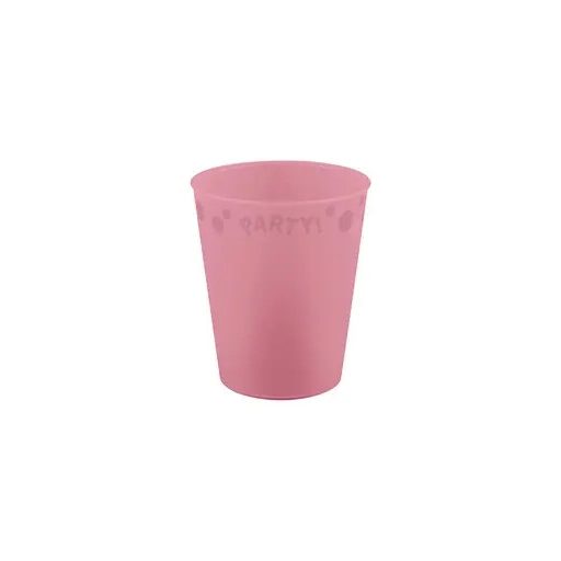 Party Pastel Pink Rose micro Premium Kunststoffbecher 250 ml