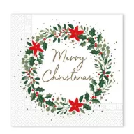 Weihnachten Holly Wreath i Serviette 20 Stk 33x33 cm FSC