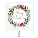 Weihnachten Holly Wreath i Serviette 20 Stk 33x33 cm FSC