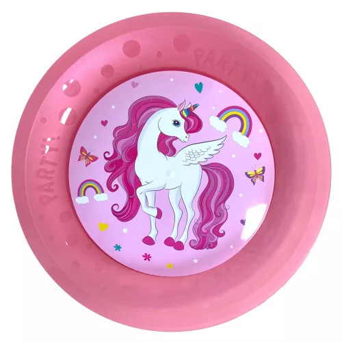 Einhorn Rainbow Colors Mikro Premium Kunststoffteller 4-teiliges Set 21 cm
