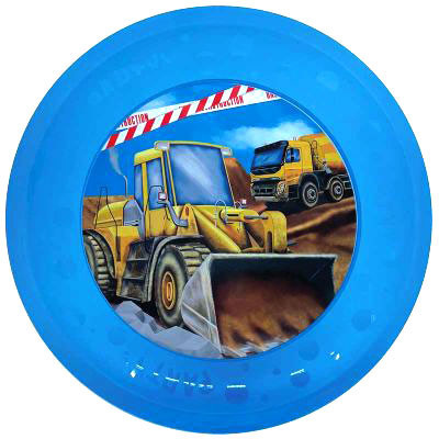 Baustelle Grabber Mikro-Premium-Kunststoff-Teller-Set mit 4 Stück, 21 cm