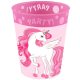Einhorn Rainbow Colors micro Premium Kunststoffbecher Set 4-teilig 250 ml