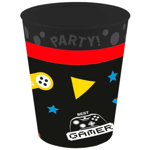 Gaming Party Mikro-Premium-Kunststoffbecher-Set 4 Stück 250 ml