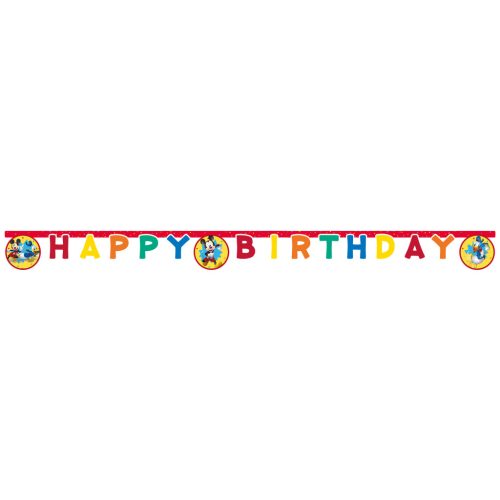 Disney Mickey  Jump Into Fun Happy Birthday Schild FSC 2 m