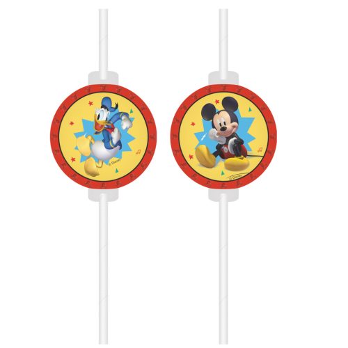 Disney Mickey  Jump Into Fun Papierstrohhalm, 4-teiliges Set FSC