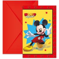 Disney Mickey  Jump Into Fun Party Einladung 6er FSC