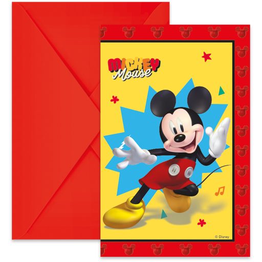 Disney Mickey  Jump Into Fun Party Einladung 6er FSC