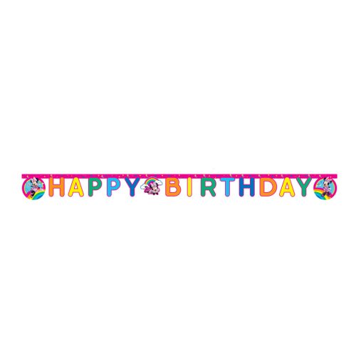 Disney Minnie  Makes Me Smile Happy Birthday Schild FSC 2 m