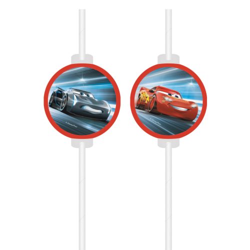 Disney Cars Victory Is Mine Papierstrohhalm, 4-teiliges Set FSC
