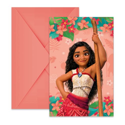 Disney Vaiana Sailing Spirit Einladungskarte 6 Stk. FSC
