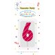Farbe Pink Pattern Tortenkerze Nummer 6