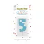 Farbe Light Blue Nummer 5 Geburtstagskerze