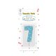 Farbe Light Blue Nummer 7 Geburtstagskerze