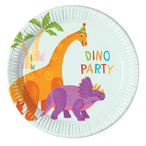 Dinosaurier Party Pappteller 8 Stk 20 cm FSC