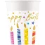 Farbe Multicolor Candles Happy Birthday Pappbecher 8 Stück 200 ml FSC