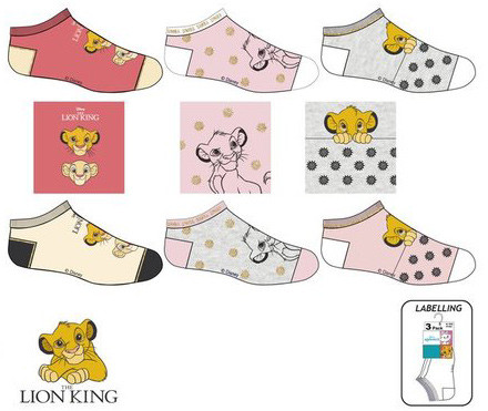Disney Der König der Löwen Kinder No-show Socken 23-34