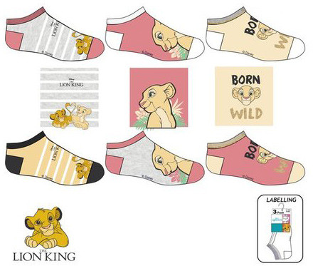 Disney Der König der Löwen Kinder Sneaker Socken 23-34