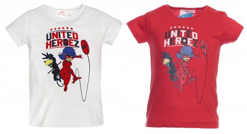 Miraculous Geschichten von Ladybug und Cat Noir Kinder Kurzärmliges T-Shirt, Oberteil 4-8 Jahre