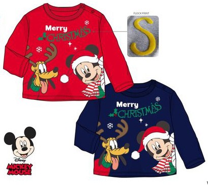 Disney Mickey Weihnachten Baby T-Shirt, Oberteil 6-24 Monate