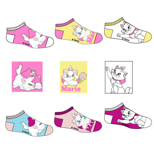 Disney Marie kitty Paradise Kinder No-show Socken 23-34