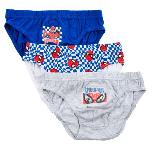 Spiderman Checked Kinderunterwäsche, 3 Stück/Paket 3 - 8 Jahre / 98 - 128 cm