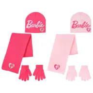 Barbie Pink Kinder-Hut + Schal + Handschuh-Set 52-54 cm