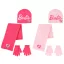 Barbie Pink Kinder-Hut + Schal + Handschuh-Set 52-54 cm