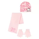 Hello Kitty Bow Kinder Hut + Schal + Handschuh Set 52-54 cm
