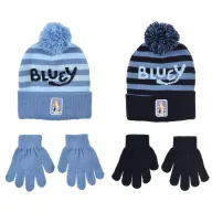 Bluey Blue Kinder Mütze + Handschuh Set 52-54 cm