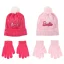 Barbie Pink Paillettenkinderhut + Handschuh-Set 52-54 cm