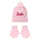 Barbie Pink Paillettenkinderhut + Handschuh-Set 52-54 cm