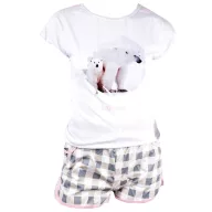 Ushuaia Grey  Damen Kurzarm-Pyjama mit Eisbär Motiv S-XXL