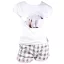 Ushuaia Grey  Damen Kurzarm-Pyjama mit Eisbär Motiv S-XXL