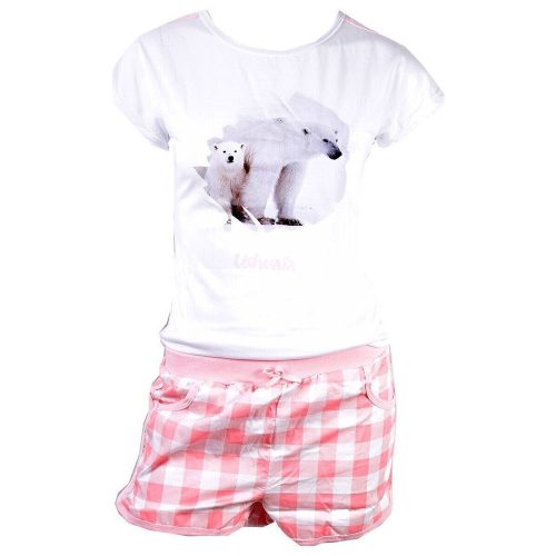Ushuaia Polar bear Pink Damen Kurzer Schlafanzug S-XXL