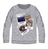 Ushuaia Pictures Graues Herren Freizeit-T-Shirt S-XXL