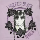 Wednesday Black Roses Kinderkurzes T-Shirt, Oberteil 6-12 Jahre
